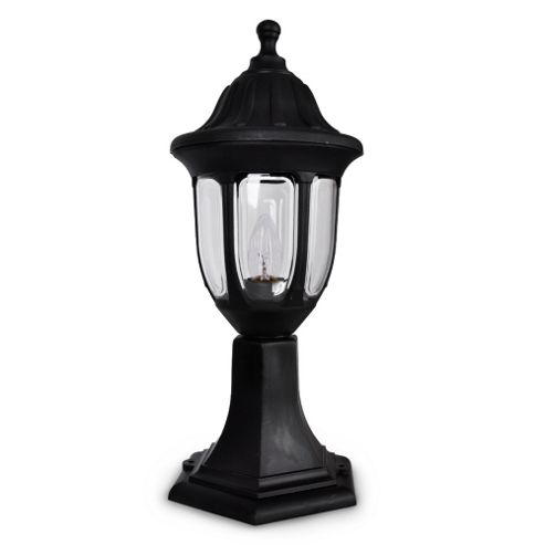 Image of Regency Ip44 Outdoor Post Top Lantern Light In Matt Black