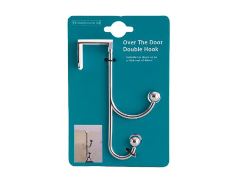 Image of Headbourne Hr3135c Over Door Hanger 2h Pol Chr Ball