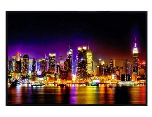 Image of New York Gloss Black Framed Reflections Of Manhattan Poster