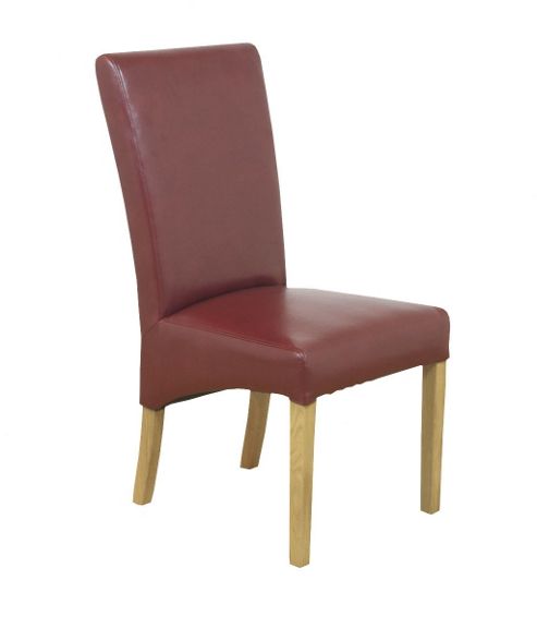 Image of Furniture Link Jenson Oak Dining Chair (set Of 2) - Red