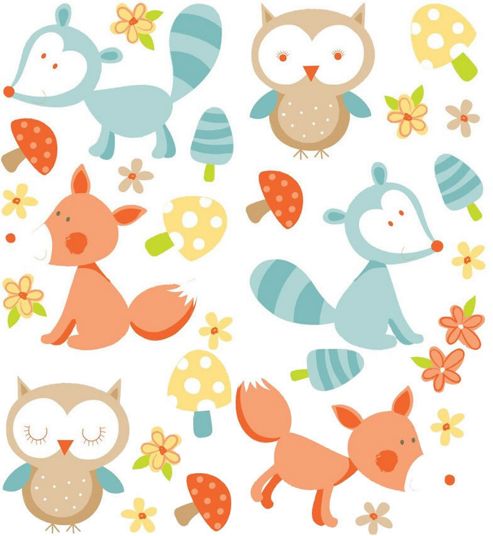 Image of Forest Friends Stickers - Orange