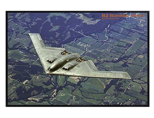 Image of Gloss Black Framed B2 Bomber Spirit Poster