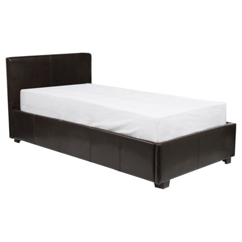 Image of Eden Single Faux Leather Bed Frame, Brown