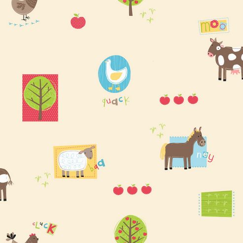 Image of Farm Animals Bedroom Wallpaper