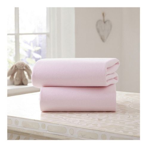 Image of Clair De Lune Flat Sheets Pink Crib/pram Sheets