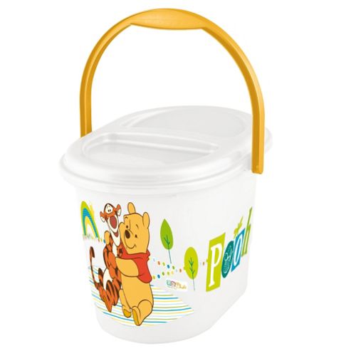 Image of Disney Winnie The Pooh Nappy Bucket Bin - White