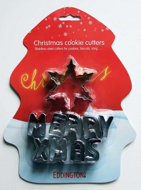 Image of Eddingtons Merry Xmas 10 Piece Christmas Cookie Cutter Set