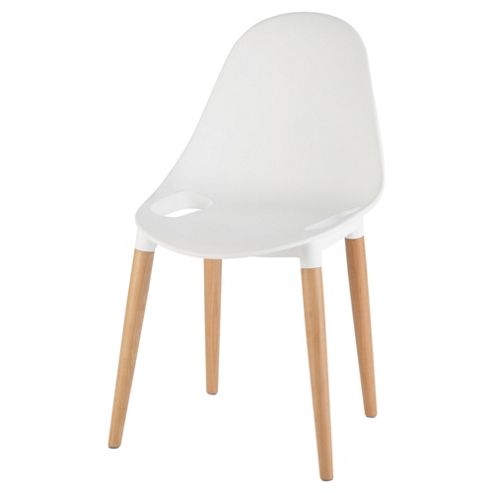 Image of Palermo Stacking Chair, White & Wood