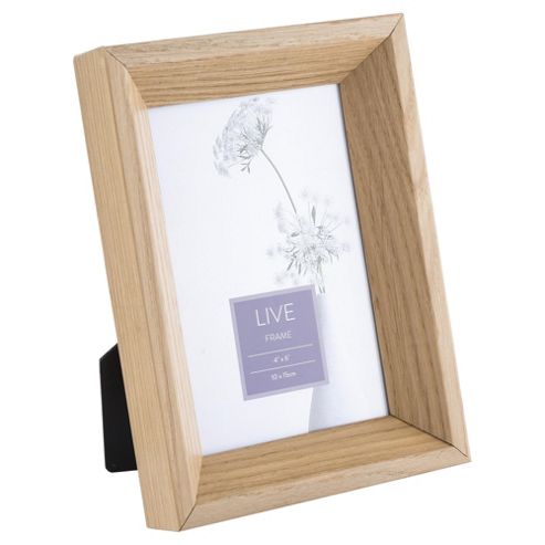 Image of Tesco Solid Oak Photo Frame 4 X 6"