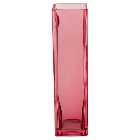 Image of Tesco Rectangle Vase Red