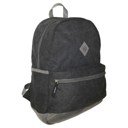 Image of Tesco Black Canvas Rucksack