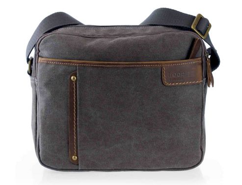 Image of Trp0320 Troop London Classic Canvas Across Body Bag Black