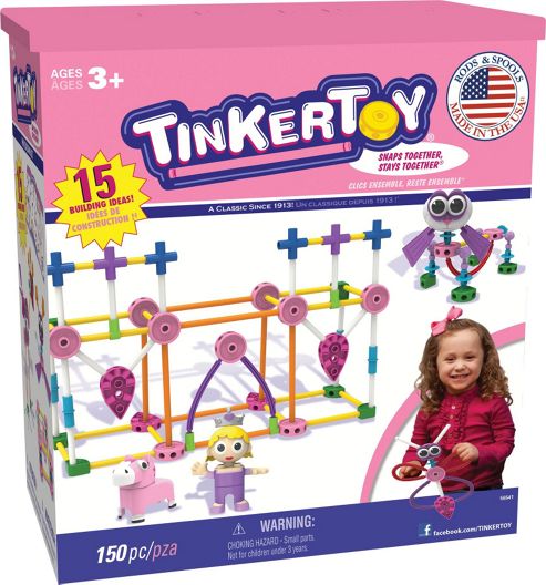 Image of K'nex Tinkertoy Transit Building Set Pink - 56541