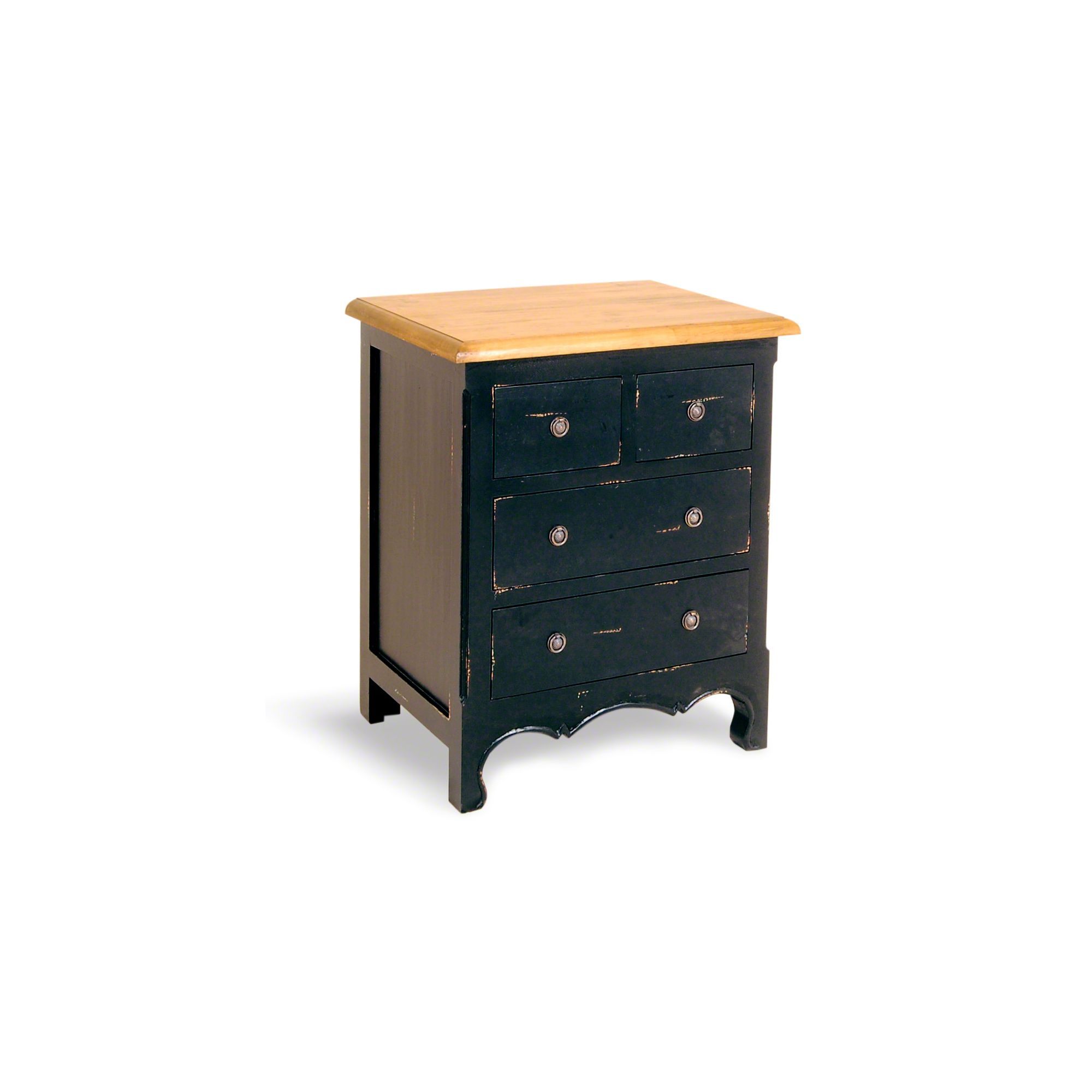 Oceans Apart Painted Provence Four Drawer Chest in Antique Black at Tescos Direct