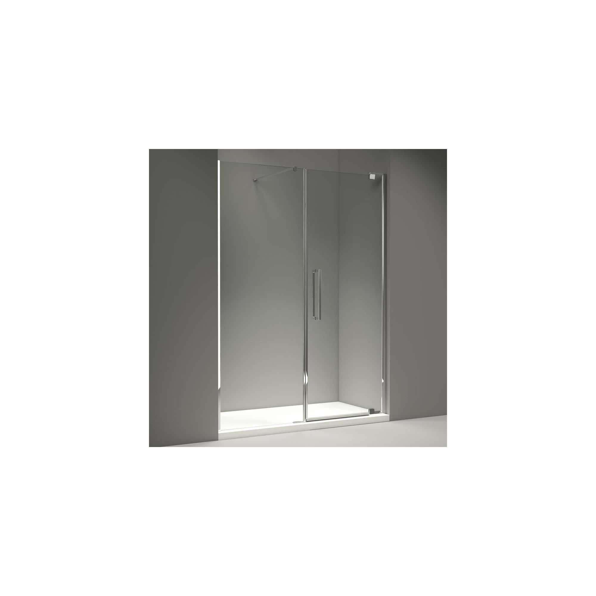 Merlyn Series 10 Inline Pivot Shower Door, 1800mm Wide, 10mm Clear Glass at Tesco Direct