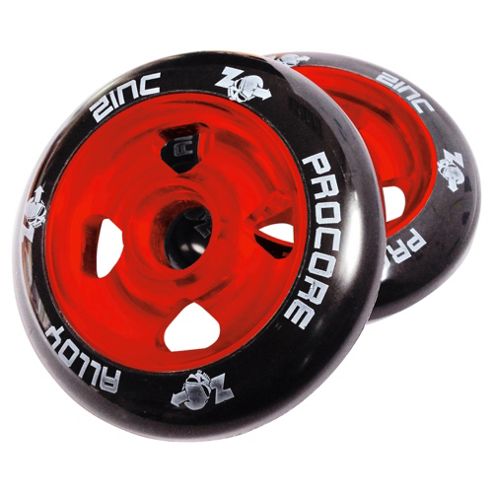 Image of Pro Core 2 X 100mm Cnc Cast Alloy High-bounce Scooter Wheels, Red