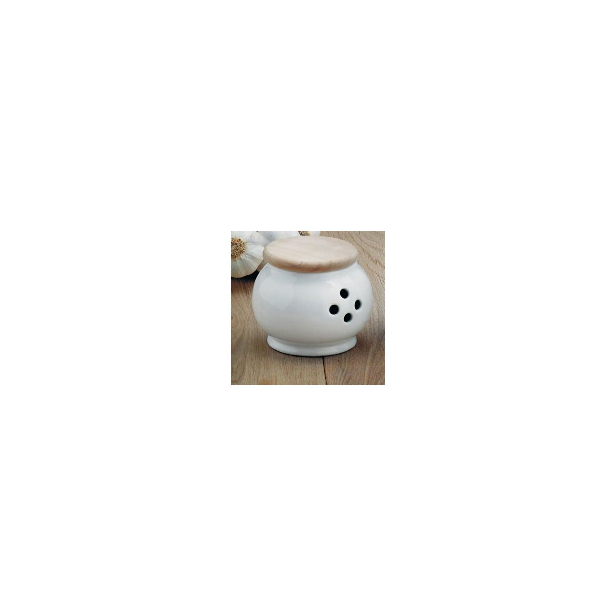 Garlic Storage Pot with Beech Lid Garlic Storage Pot with Beech Lid