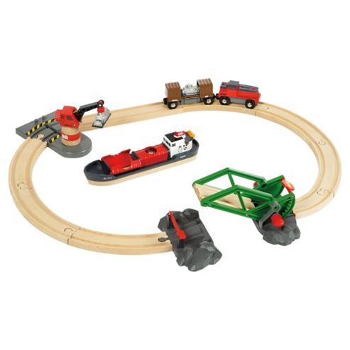 Image of Brio Cargo Harbour Set, Wooden Toy