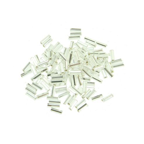 Image of Czech Bugle Bead Silverline Crystal