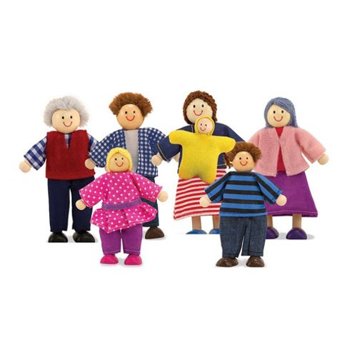 Image of Melissa And Doug Wooden Doll Family