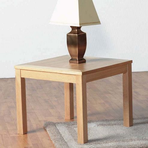 Image of Home Essence Oakleigh Lamp Table In Natural Oak Veneer