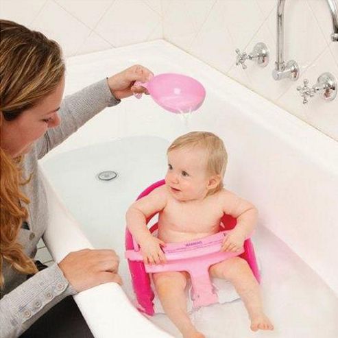 Image of Dreambaby Deluxe Bath Seat Pink With Pink Scoop