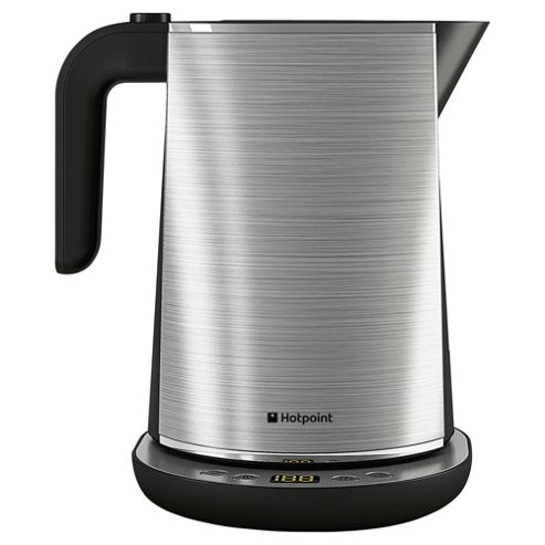 Image of Hotpoint 1.7l Etronic Jug Kettle - Brushed Stainless Steel