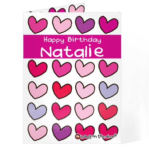 Image of Personalised Hearts Age Card