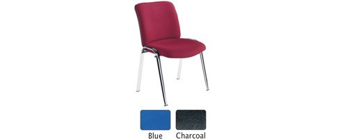 Image of Avior Conference High Back Chrome Chair Blue Kf72259