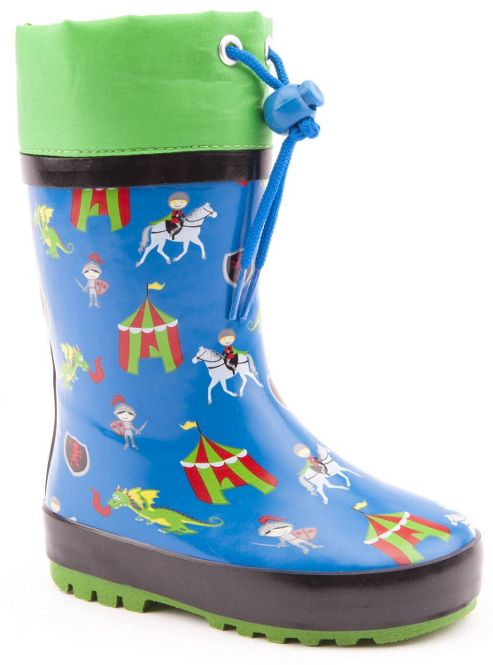 Image of Brantano Boys Knights Blue Wellington Boots - Blue