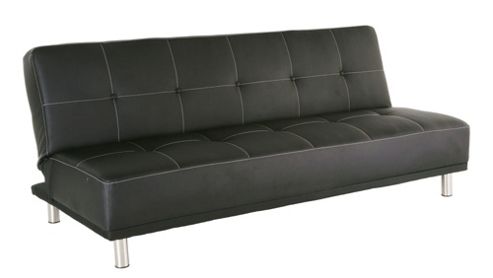 Image of Leader Lifestyle Duke 3 Seater Convertible Sofa Clic Clac Bed - Black
