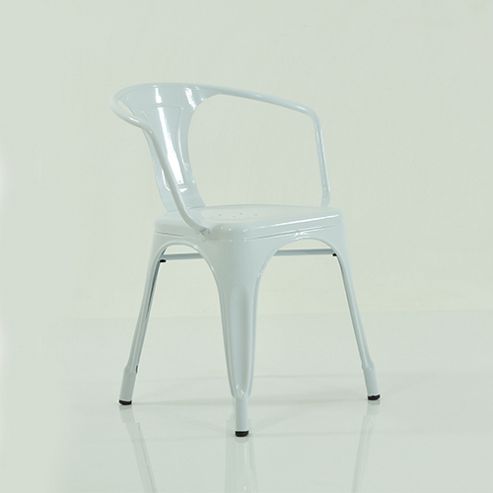 Image of Tolix A56 Style Dining Armchair White