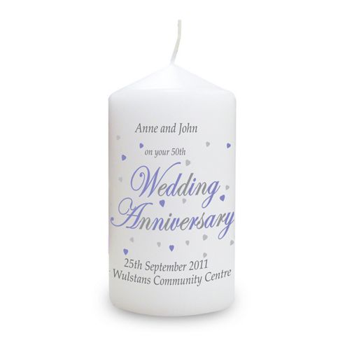 Image of Personalised Wedding Anniversary Candle