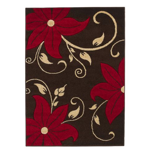Image of Oriental Carpets & Rugs Modena Brown/beige Budget Rug - 115 Cm X 170 Cm (3 Ft 9 In X 5 Ft 7 In)