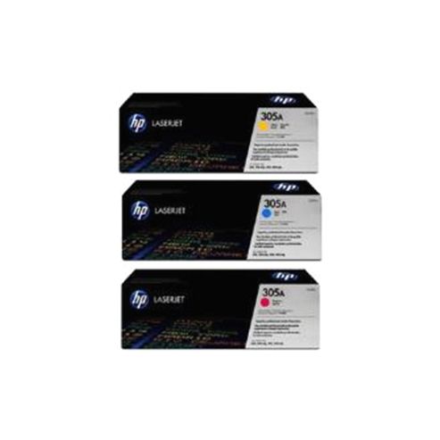 Image of Hp 305a Multipack Smart Print Cartridges (1 X Cyan/1 X Yellow/1 X Magenta) For Laserjet Pro 300, 300mfp, 400, 400mfp