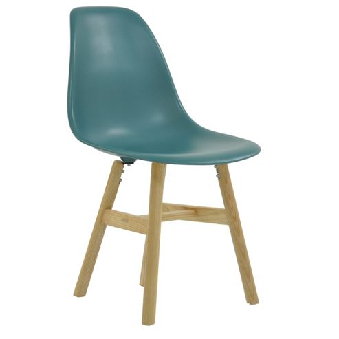 Image of Frw Dining Chair Marine Blue Natural Leg