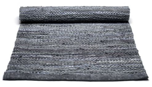 Image of Rug Solid Dark Grey Rug - 90cm X 60cm (2 Ft 11.5 In X 1 Ft 11.5 In)