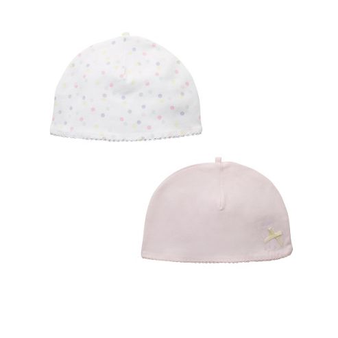 Image of Pink Printed And Spotty Hats- 2 Pack - Multi