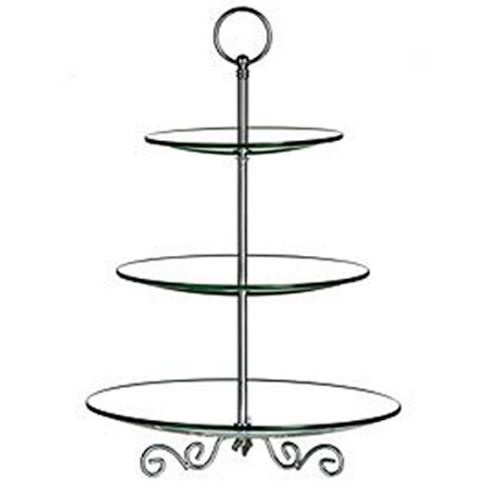 Image of Baroque - Three Tier Glass Party Cake Stand