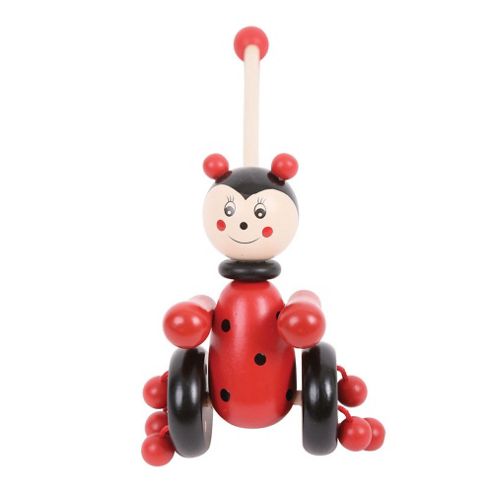 Image of Bigjigs Toys Bb079 Push Along (ladybird)