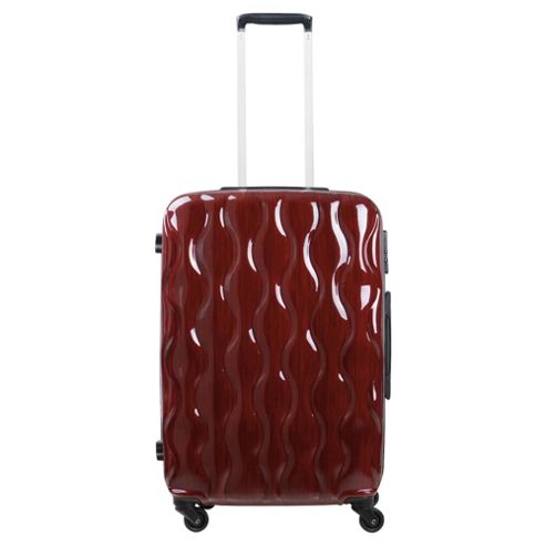 red suitcase hard shell