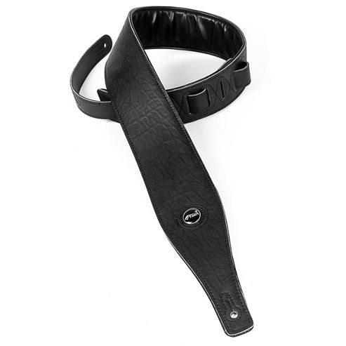 Image of Black Leather Guitar Strap