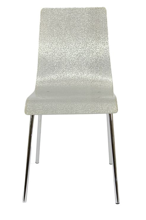 Image of Ava Silver Sparkle Gel Acrylic Dining Chair