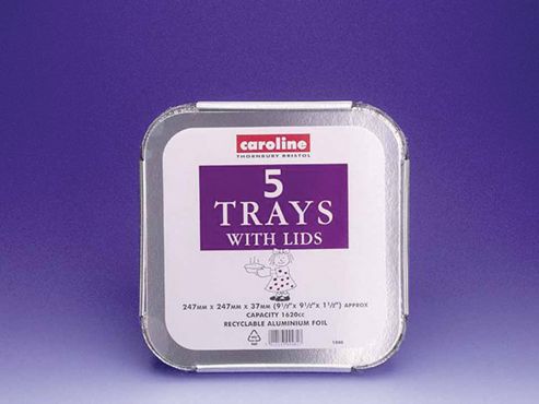 Image of Caroline T1008 Foil Tray & Lids 60oz X5