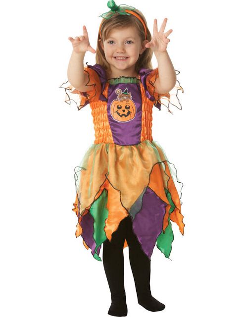 Image of Child Pumpkin Witch Costume Toddler