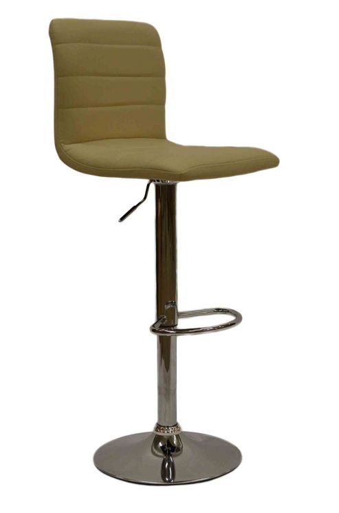 Image of Horizon Cream Faux Leather Bar Stool