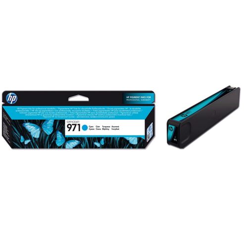 Image of Hp 971 Cyan Ink Cartridge (yield 2500 Pages) For Officejet Pro X Series Printers