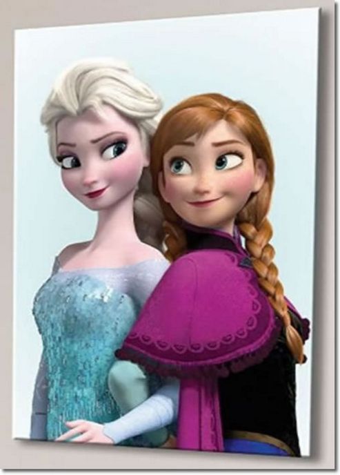 Image of Disney Frozen Elsa And Anna Large Canvas Art