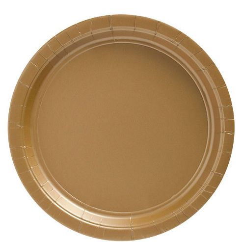 Image of Gold Party Paper Plates 22.8cm