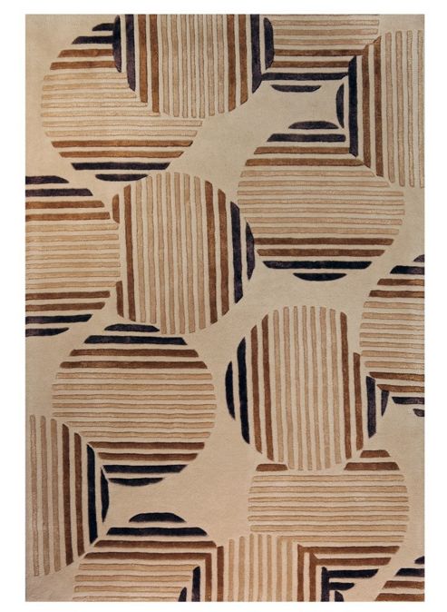 Image of Husain International Comfort Beige Tufted Rug - 180cm X 120cm (5 Ft 11 In X 3 Ft 11 In)